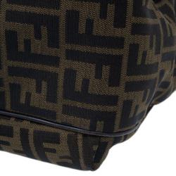 Pre Owned Fendi Brown Zucca Canvas Chef Shopper Tote