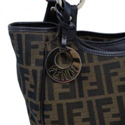 Pre Owned Fendi Brown Zucca Canvas Chef Shopper Tote