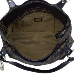 Pre Owned Fendi Brown Zucca Canvas Chef Shopper Tote
