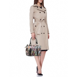 Pre Owned حقيبة فندي بوسطن بوليتو فوريفر كانفاس بنية/ ميتالك