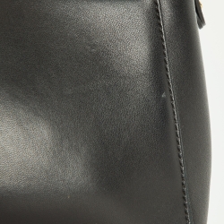 Pre Owned Fendi Black Leather Mini Peekaboo Top Handle Bag