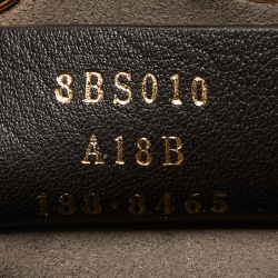 Pre Owned Fendi Grey Leather Mini Mon Tresor Drawstring Bucket Bag