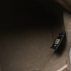 Pre Owned Fendi Grey Leather Mini Mon Tresor Drawstring Bucket Bag