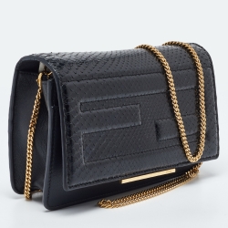 Pre Owned محفظة فندي تيوب جلد وردية زاهية  بسلسلة