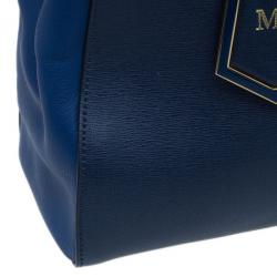 مملوكة مسبقًا Fendi Navy Blue Calfskin Regular 2Jours Tote