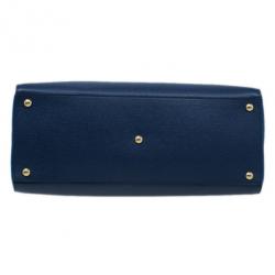 مملوكة مسبقًا Fendi Navy Blue Calfskin Regular 2Jours Tote