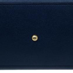 مملوكة مسبقًا Fendi Navy Blue Calfskin Regular 2Jours Tote