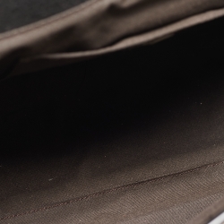 Pre Owned Fendi Black Patent Leather and Canvas B Shoulder Bag