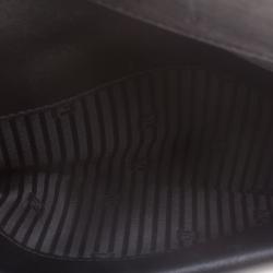 Pre Owned Fendi Black Patent Leather Fendilicious Wallet On Chain