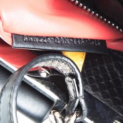 Pre Owned Fendi Black Leather Medium Peekaboo Top Handle Bag