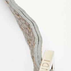 Fendi Metallic Beige Selleria Leather Baguette Bag