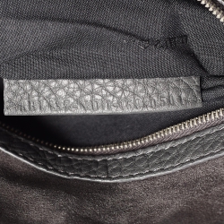 Pre Owned Fendi Grey Selleria Leather Lei Boston Bag 