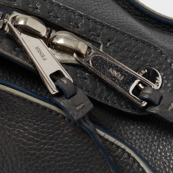 Pre Owned Fendi Grey Selleria Leather Lei Boston Bag 