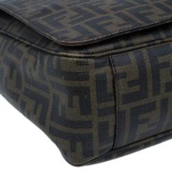 Fendi Tobacco Zucca Spalmati Canvas Messenger Bag