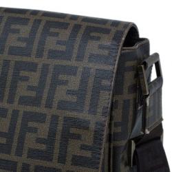 Fendi Tobacco Zucca Spalmati Canvas Messenger Bag