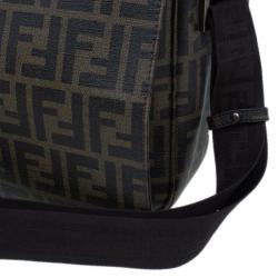 Fendi Tobacco Zucca Spalmati Canvas Messenger Bag