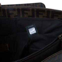 Fendi Tobacco Zucca Spalmati Canvas Messenger Bag