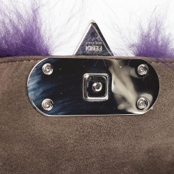 Pre Owned Fendi Beige Leather and Fox Micro Monster Feet Crossbody Bag