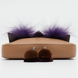 Pre Owned Fendi Beige Leather and Fox Micro Monster Feet Crossbody Bag