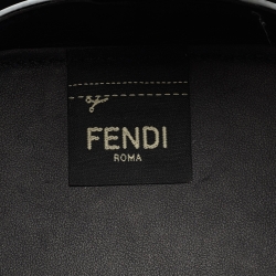 Pre Owned Fendi Black/Clear FF PVC and Leather Mini Mon Tresor Bucket Bag