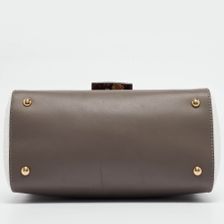 Pre Owned Fendi Multicolor Python and Leather Silvana Top Handle Bag