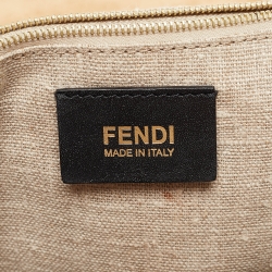 Pre Owned Fendi Multicolor Python and Leather Silvana Top Handle Bag