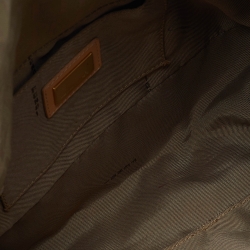 Pre Owned Fendi Beige Zucchino Canvas and Leather Baguette Bag