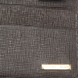 Pre Owned Fendi Brown Zucca Coated Canvas Flap Continental Wallet