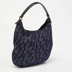 Pre Owned حقيبة فندي قماش زوكينو زرقاء