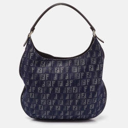 Pre Owned حقيبة فندي قماش زوكينو زرقاء