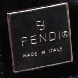 Pre Owned Fendi Black Cashmere Baguette Shoulder Bag