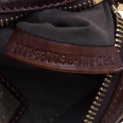 Pre Owned Fendi Brown Zucchino Canvas Crossbody Bag