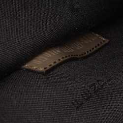 Pre Owned Fendi Beige Leather and Python Embossed Leather Roma Flat Wristlet Pouch