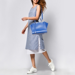 Pre Owned Fendi Blue Leather Medium 3Jours Tote