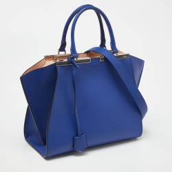Pre Owned Fendi Blue Leather Medium 3Jours Tote