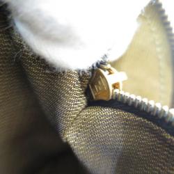 Pre Owned Fendi Brown Canvas Pequin Small Tote