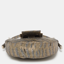Fendi Metallic Lurex Fabric Croissant Bag