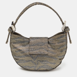 Fendi Metallic Lurex Fabric Croissant Bag