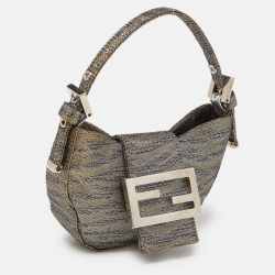 Fendi Metallic Lurex Fabric Croissant Bag