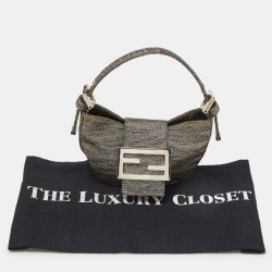 Fendi Metallic Lurex Fabric Croissant Bag