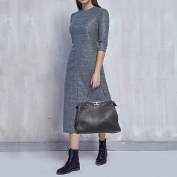 Pre Owned حقيبة فندي بيكابو متوسطة يد علوية جلد بني فاتح