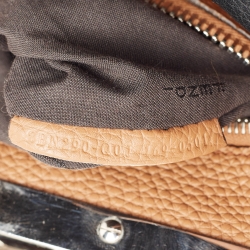 Pre Owned حقيبة فندي بيكابو متوسطة يد علوية جلد بني فاتح