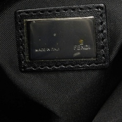 Fendi Tobacco Zucchino Fabric and Leather Baguette Flap Bag