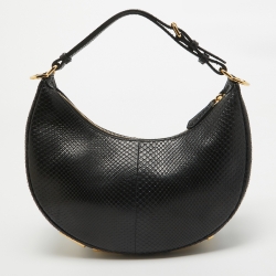 Fendi Black Python Fendigraphy Hobo