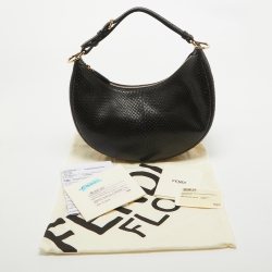 Fendi Black Python Fendigraphy Hobo