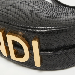 Fendi Black Python Fendigraphy Hobo