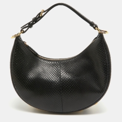 Fendi Black Python Fendigraphy Hobo