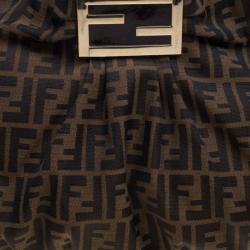 Pre Owned Fendi Tobacco Zucca Canvas Large Mia Tote