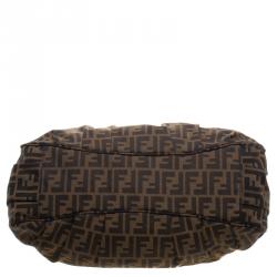 Pre Owned Fendi Tobacco Zucca Canvas Large Mia Tote