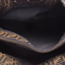 Pre Owned Fendi Tobacco Zucca Canvas Large Mia Tote